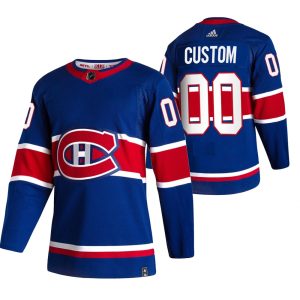 Kinder Montreal Canadiens Eishockey Trikot 2021 Reverse Retro Special Edition Authentic Royal Benutzerdefinierte